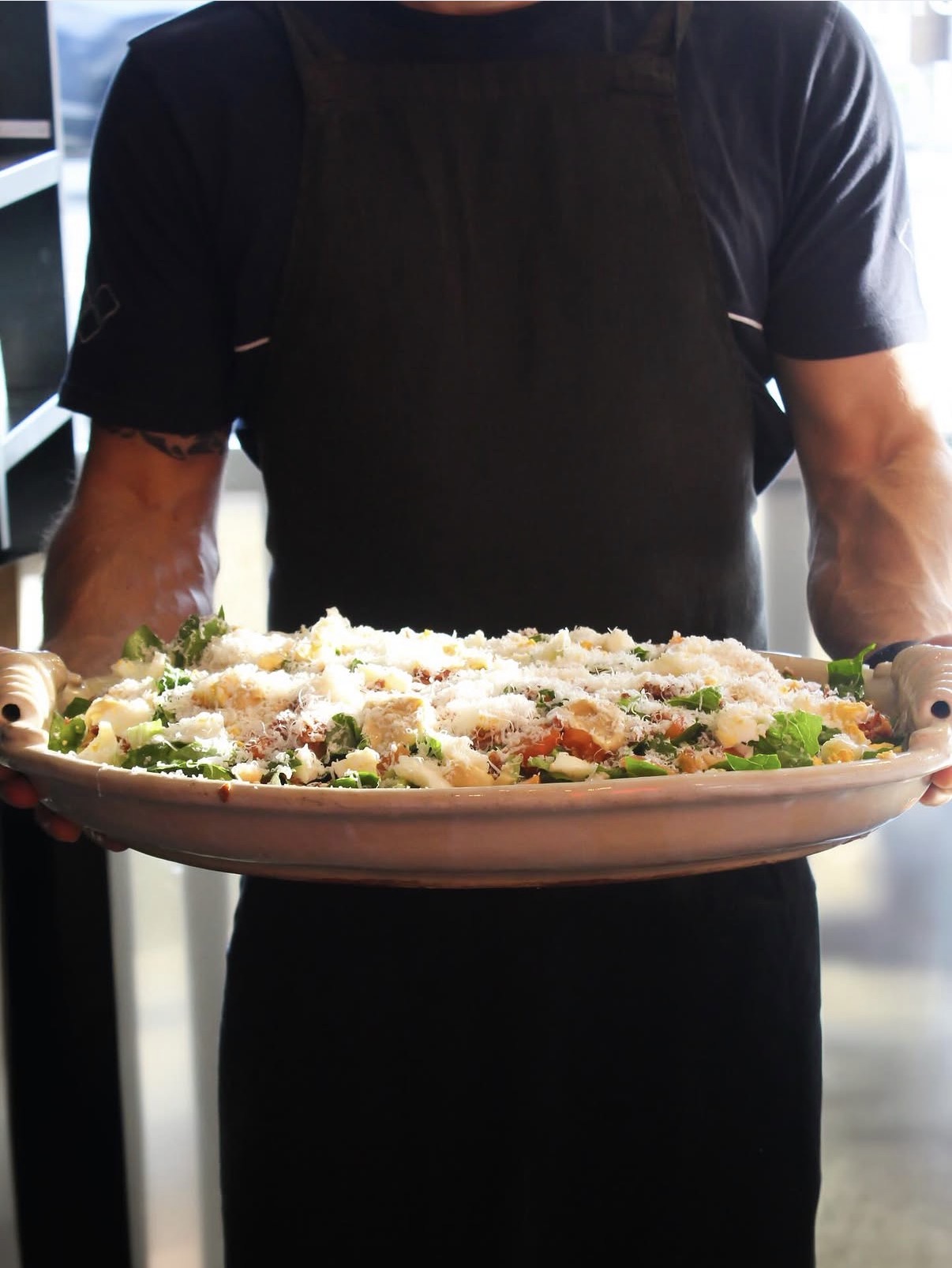 Large freshly prepared catering salad